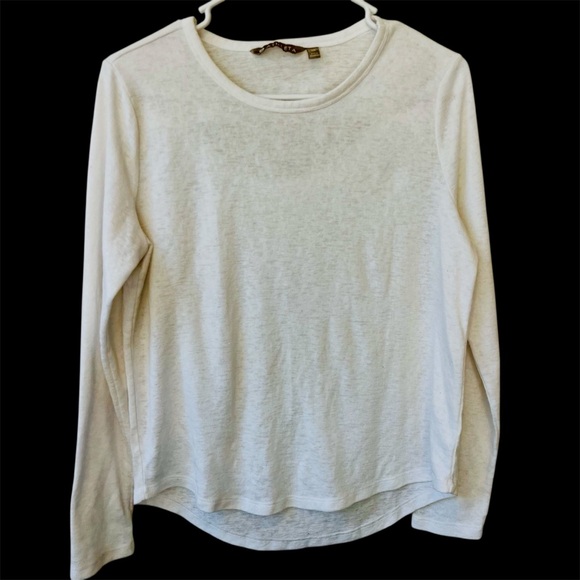 Athleta Long Sleeve Top White Breezy Back Cut Out Shirt Size XS EUC - Picture 4 of 7